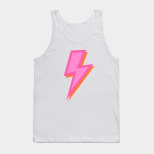 Pink and Orange Lightning Bolts Tank Top